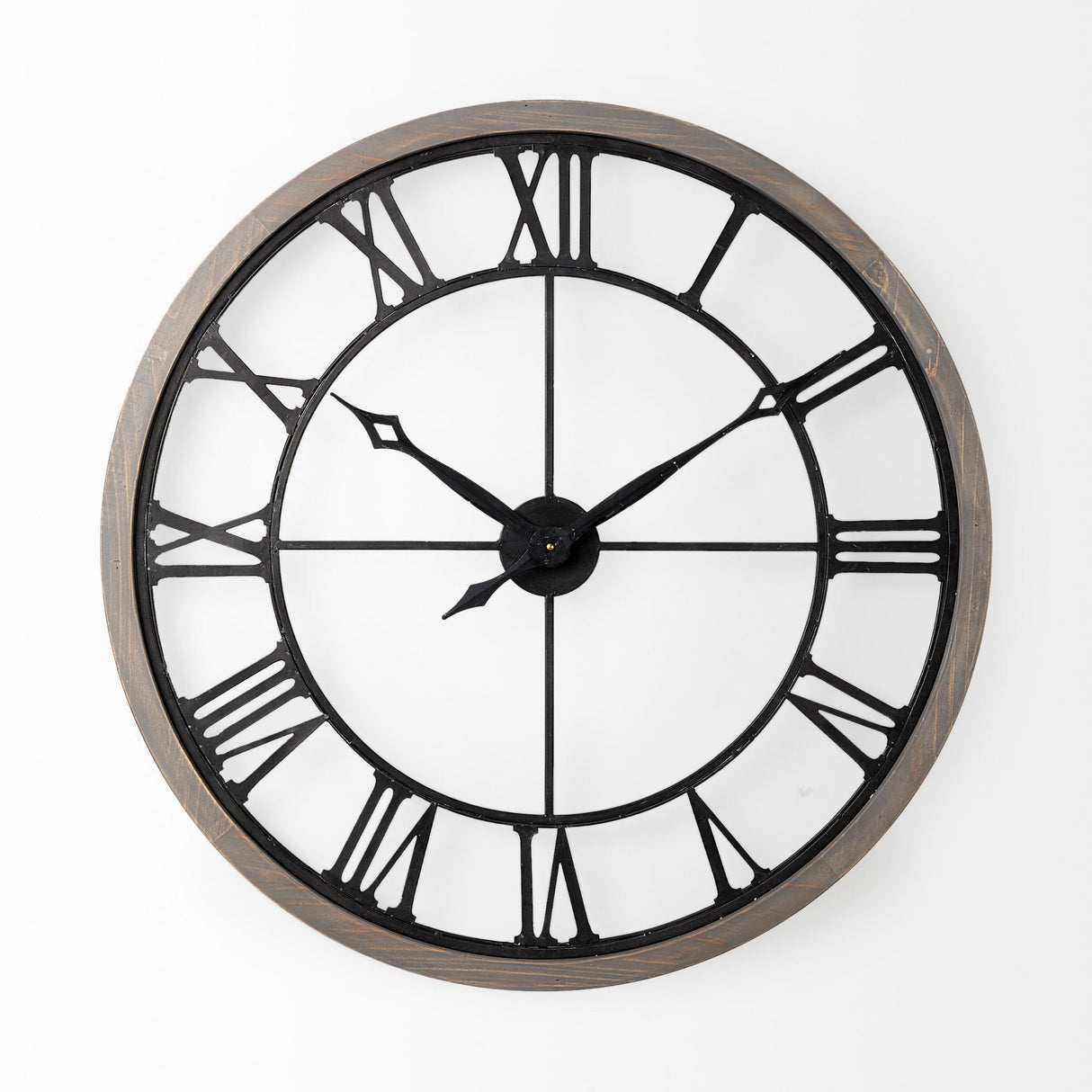 Mething Gray Large Farmhouse Wall Clock by Mercana at Eve Furniture