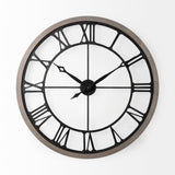 Mething Gray Large Farmhouse Wall Clock by Mercana at Eve Furniture