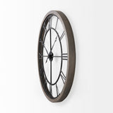 Mething Gray Large Farmhouse Wall Clock by Mercana at Eve Furniture