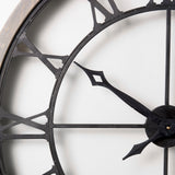 Mething Gray Large Farmhouse Wall Clock by Mercana at Eve Furniture