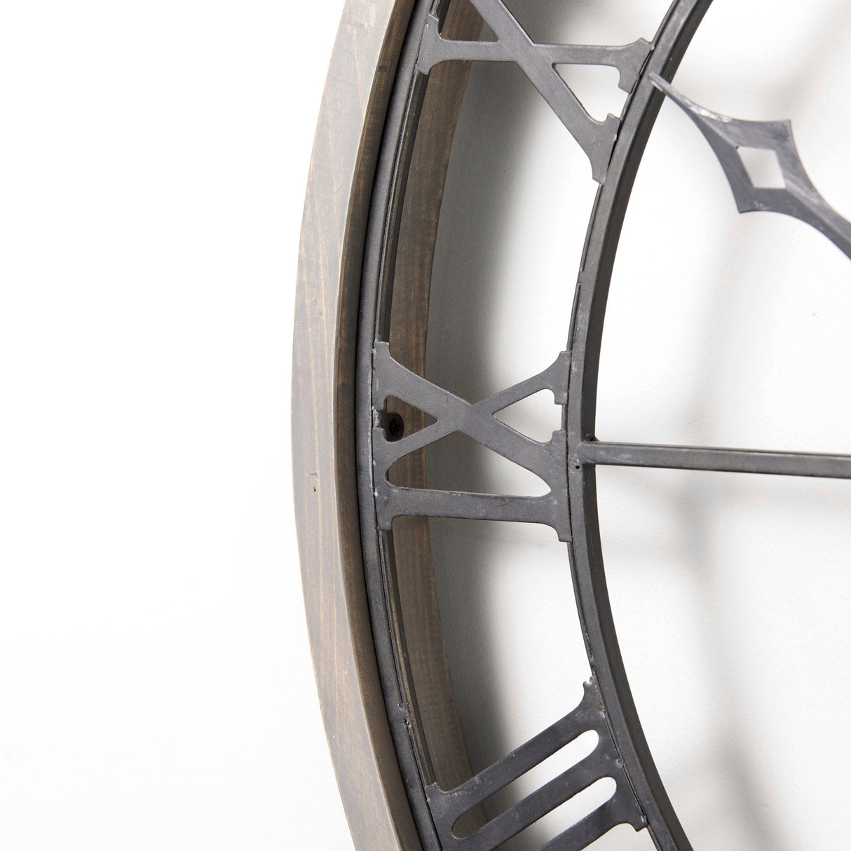 Mething Gray Large Farmhouse Wall Clock by Mercana at Eve Furniture