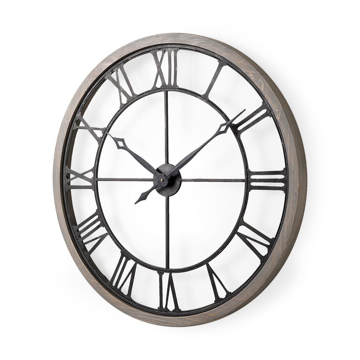Mething Gray Large Farmhouse Wall Clock by Mercana at Eve Furniture