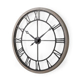 Mething Gray Large Farmhouse Wall Clock by Mercana at Eve Furniture