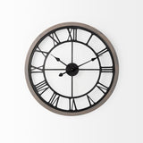 Mething Gray Medium Farmhouse Wall Clock by Mercana at Eve Furniture