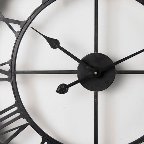 Mething Gray Medium Farmhouse Wall Clock by Mercana at Eve Furniture
