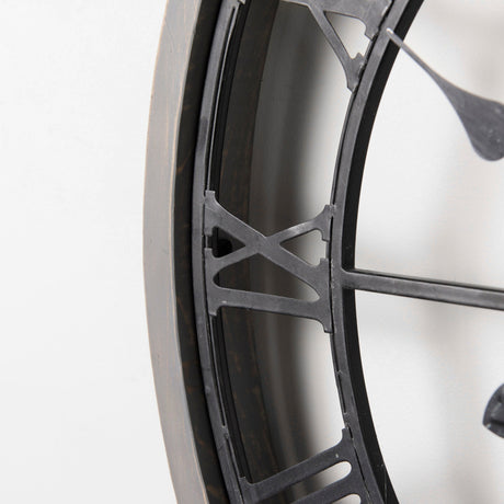 Mething Gray Medium Farmhouse Wall Clock by Mercana at Eve Furniture