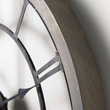Mething Gray Medium Farmhouse Wall Clock by Mercana at Eve Furniture
