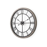 Mething Gray Medium Farmhouse Wall Clock by Mercana at Eve Furniture