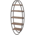 Metort Wood and Metal Wall Shelf by Mercana at Eve Furniture