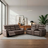 Metric Brown 2-Piece Reclining Living Room Set by Homelegance at Eve Furniture
