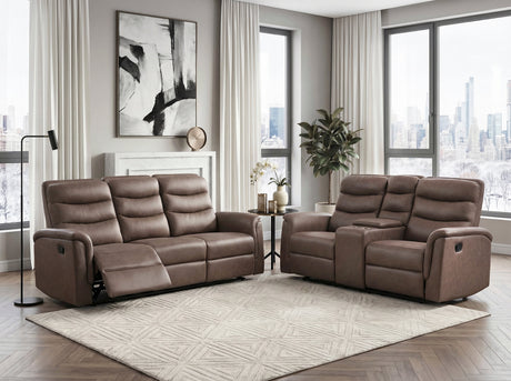 Metric Brown 2-Piece Reclining Living Room Set by Homelegance at Eve Furniture