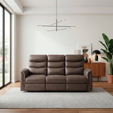 Metric Brown Double Reclining Sofa with Drop-down Cup Holders by Homelegance at Eve Furniture