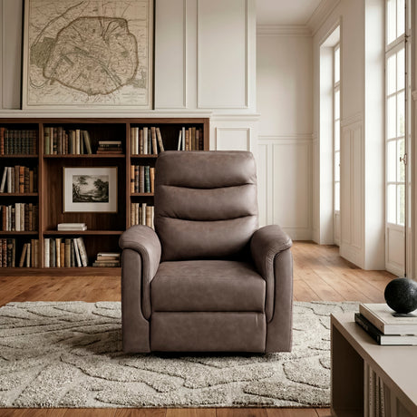 Metric Brown Reclining Chair by Homelegance at Eve Furniture