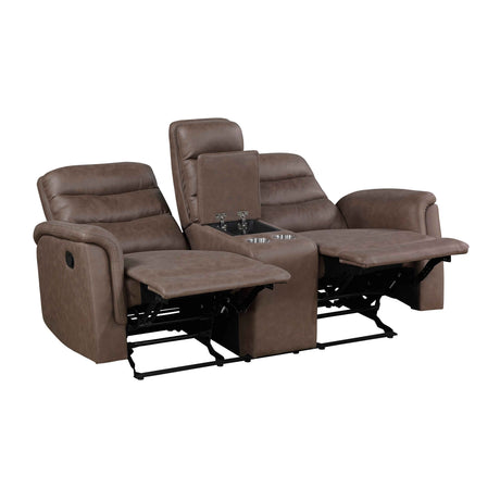 Metric Brown Reclining Living Room Set by Homelegance at Eve Furniture