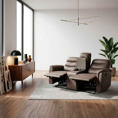 Metric Brown Reclining Living Room Set by Homelegance at Eve Furniture