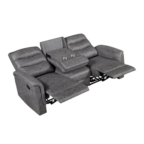 Metric Gray 2-Piece Reclining Living Room Set by Homelegance at Eve Furniture