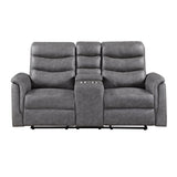 Metric Gray 2-Piece Reclining Living Room Set by Homelegance at Eve Furniture