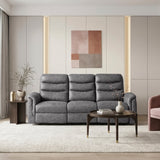Metric Gray Double Reclining Sofa with Drop-down Cup Holders by Homelegance at Eve Furniture