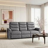 Metric Gray Double Reclining Sofa with Drop-down Cup Holders by Homelegance at Eve Furniture