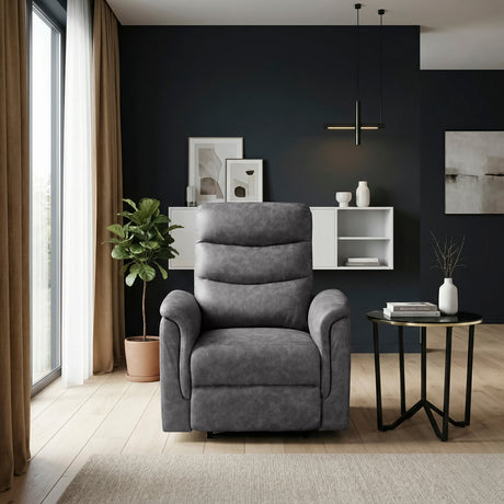 Metric Gray Reclining Chair by Homelegance at Eve Furniture