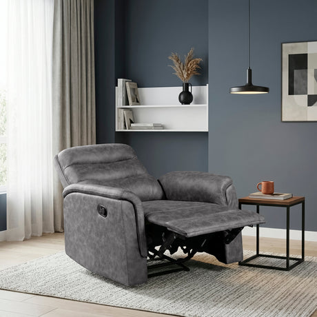 Metric Gray Reclining Chair by Homelegance at Eve Furniture