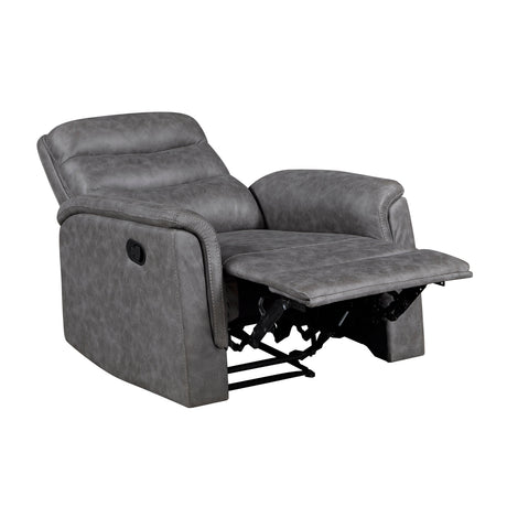 Metric Gray Reclining Chair by Homelegance at Eve Furniture