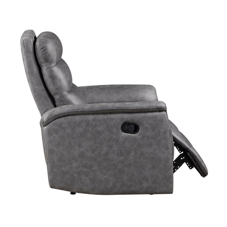 Metric Gray Reclining Chair by Homelegance at Eve Furniture