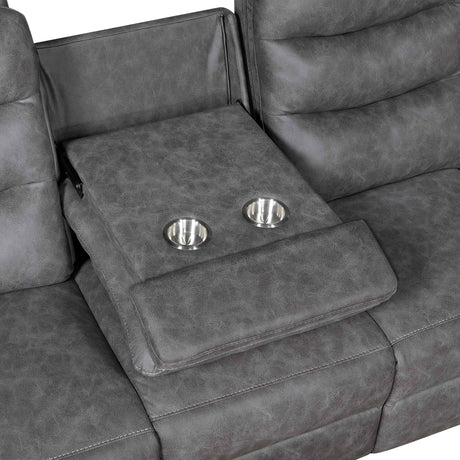 Metric Gray Reclining Living Room Set by Homelegance at Eve Furniture