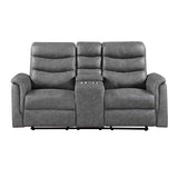Metric Gray Reclining Living Room Set by Homelegance at Eve Furniture