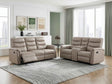 Metric Taupe 2-Piece Reclining Living Room Set by Homelegance at Eve Furniture