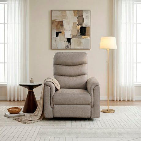 Metric Taupe Reclining Chair by Homelegance at Eve Furniture