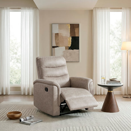 Metric Taupe Reclining Chair by Homelegance at Eve Furniture
