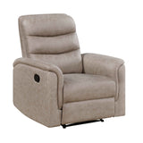Metric Taupe Reclining Chair by Homelegance at Eve Furniture