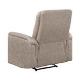 Metric Taupe Reclining Chair by Homelegance at Eve Furniture