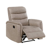 Metric Taupe Reclining Chair by Homelegance at Eve Furniture