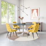 Metropolis Gray & Silver Dining Table (60") by Zuomod at Eve Furniture
