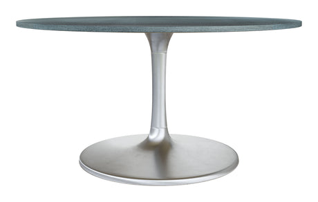 Metropolis Gray & Silver Dining Table (60") by Zuomod at Eve Furniture