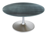 Metropolis Gray & Silver Dining Table (60") by Zuomod at Eve Furniture