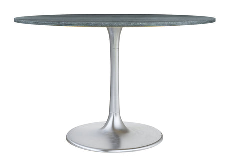 Metropolis Gray & Silver Dining Table by Zuomod at Eve Furniture