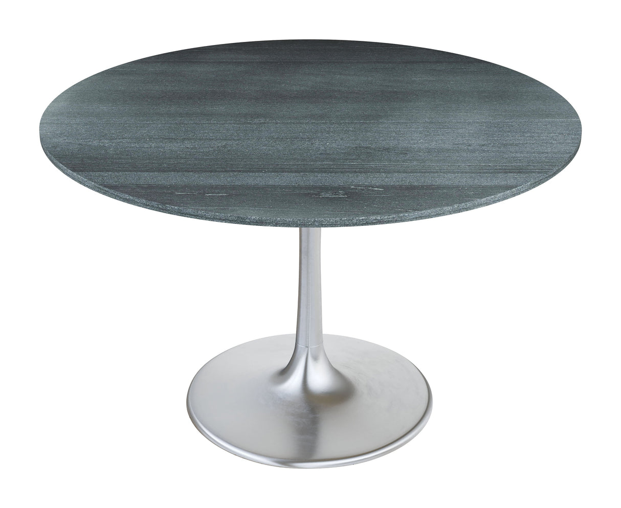 Metropolis Gray & Silver Dining Table by Zuomod at Eve Furniture