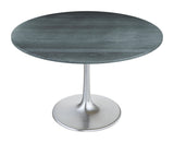Metropolis Gray & Silver Dining Table by Zuomod at Eve Furniture