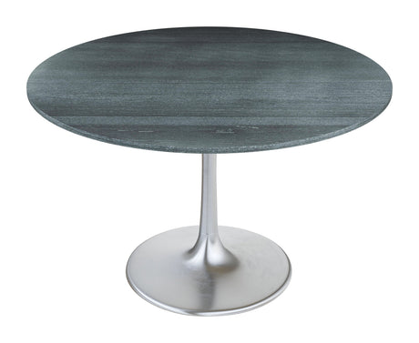 Metropolis Gray & Silver Dining Table by Zuomod at Eve Furniture