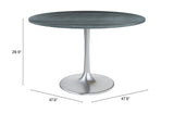 Metropolis Gray & Silver Dining Table by Zuomod at Eve Furniture