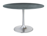 Metropolis Gray & Silver Dining Table by Zuomod at Eve Furniture