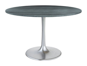 Metropolis Gray & Silver Dining Table by Zuomod at Eve Furniture