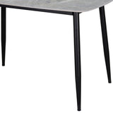 Metropolitan Black/Gray Dining Table by Homelegance at Eve Furniture