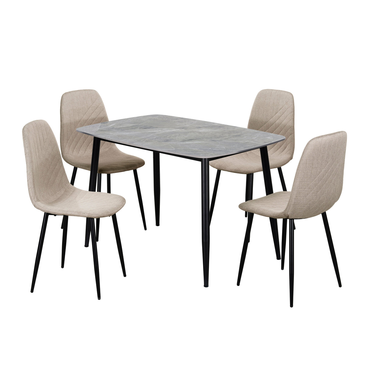 Metropolitan Black/Taupe Dining Set by Homelegance at Eve Furniture
