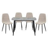 Metropolitan Black/Taupe Dining Set by Homelegance at Eve Furniture