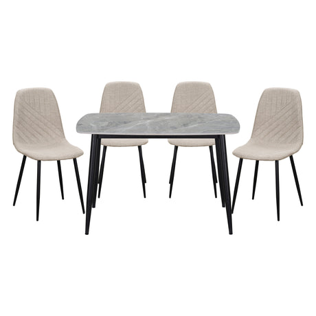 Metropolitan Black/Taupe Dining Set by Homelegance at Eve Furniture