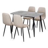 Metropolitan Black/Taupe Dining Set by Homelegance at Eve Furniture